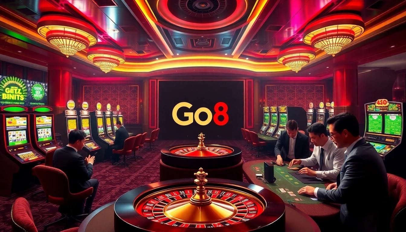 Players engaging in thrilling table games at Go8 casino, showcasing excitement and strategy.