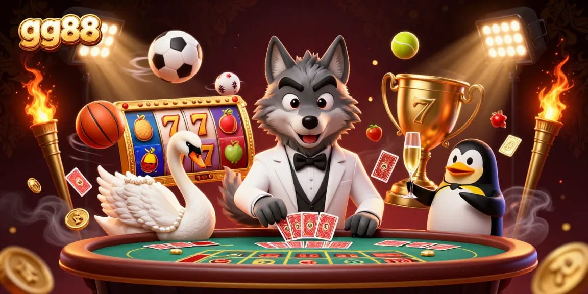 Experience top-tier gambling action with gg88's vibrant casino scene featuring unique characters and rich game elements.