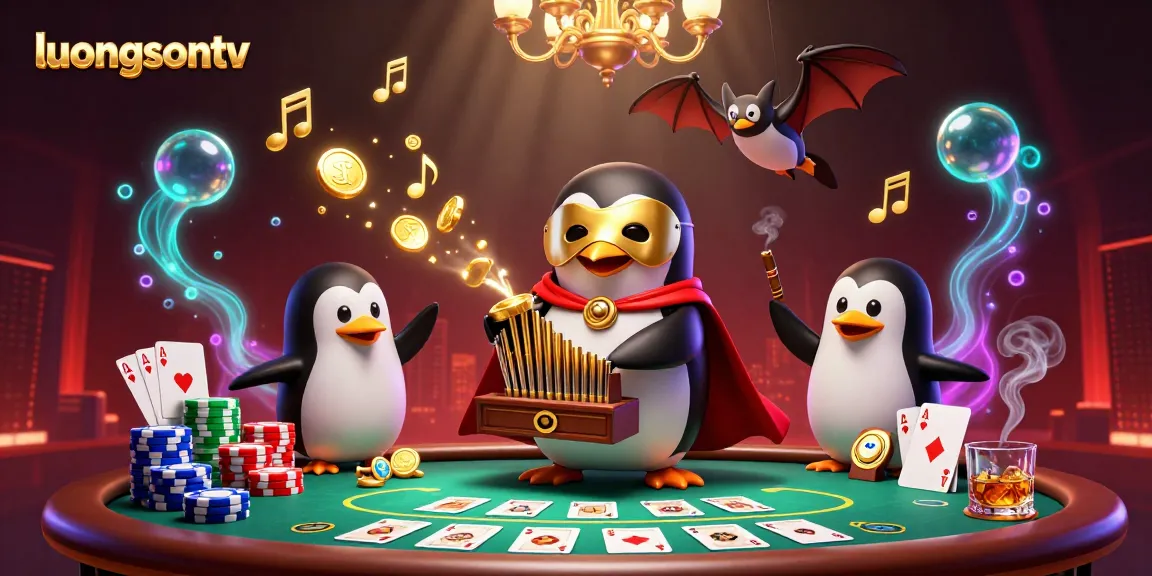 Experience thrilling gameplay with luongsontv featuring a vibrant 3D scene of gambling excitement.