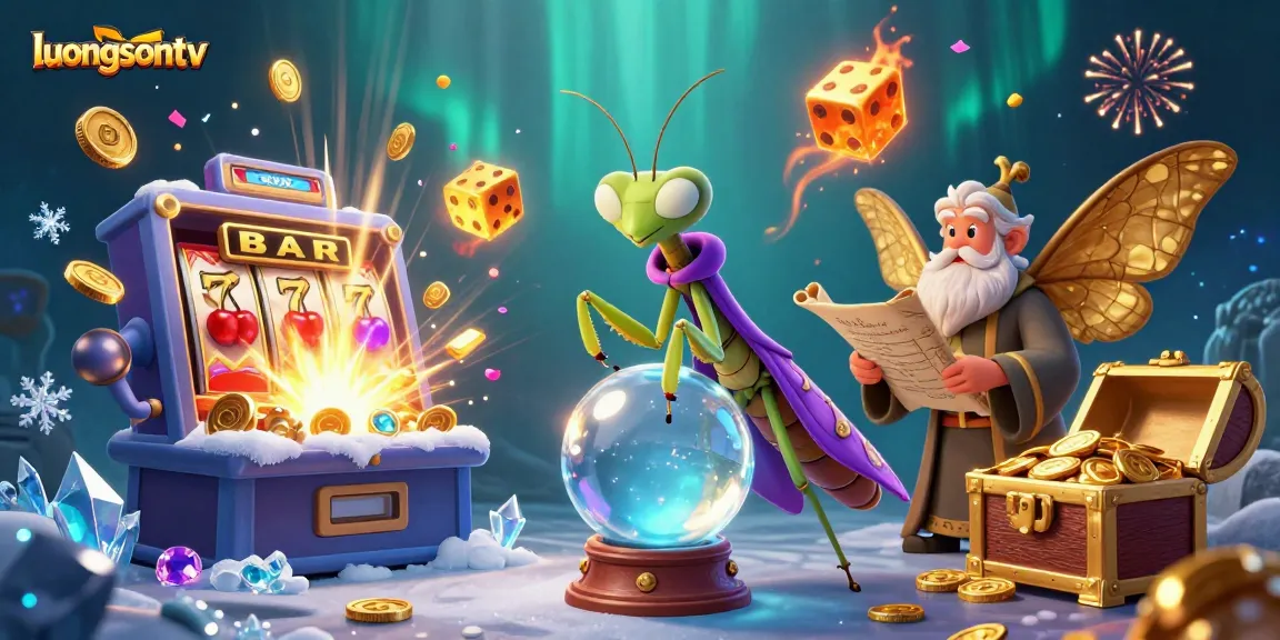 luongsontv captures the magic of casino excitement with vibrant 3D characters in a jackpot explosion scene