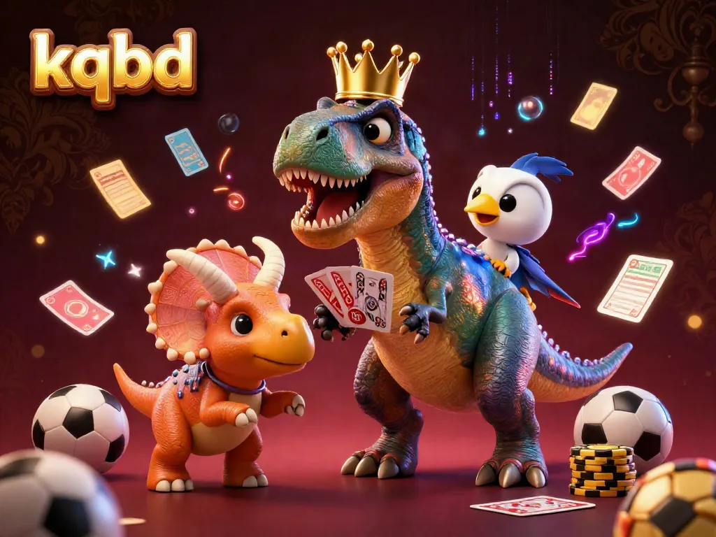 Engage with kqbd's sports betting scene featuring a T-Rex, pterodactyl, and triceratops at play.