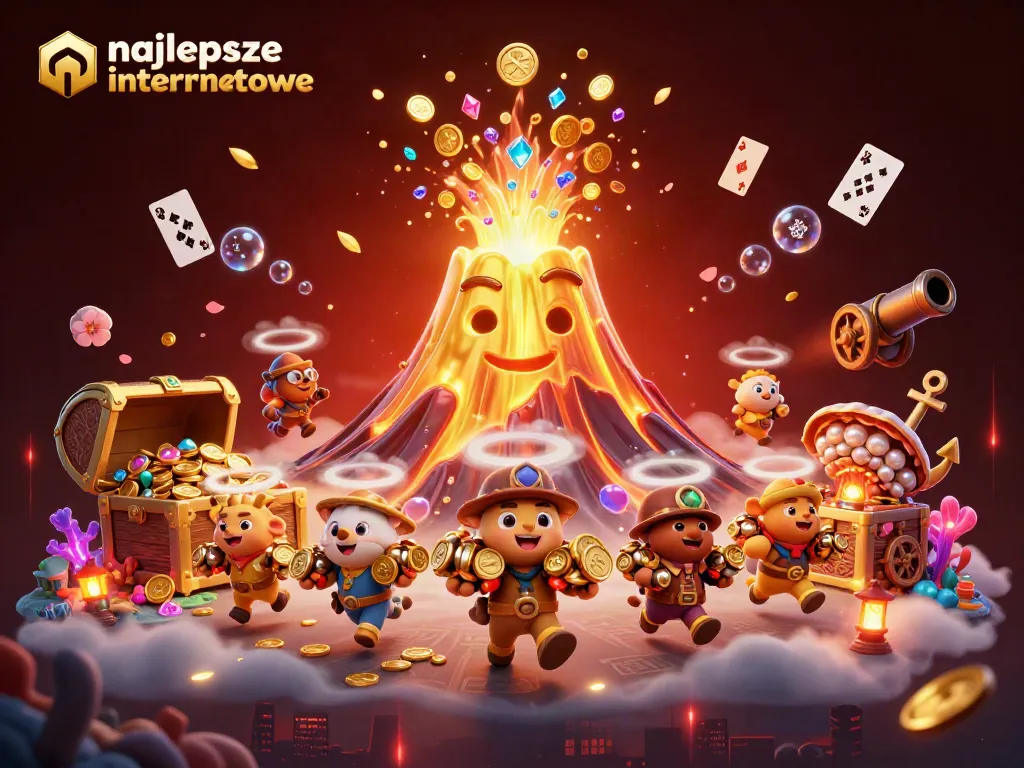 Experience the thrilling best online casinos with this vibrant illustration featuring najbolsze kasyna internetowe elements.