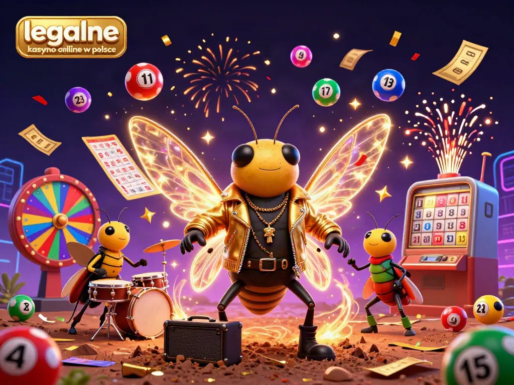 Experience the thrill of legalne kasyno online w polsce with an engaging 3D casino scene featuring vibrant game elements.