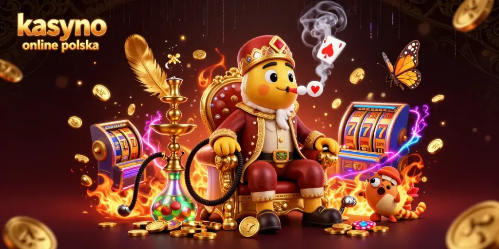 Play exciting games at kasyno online polska with vibrant casino elements and golden treasures.