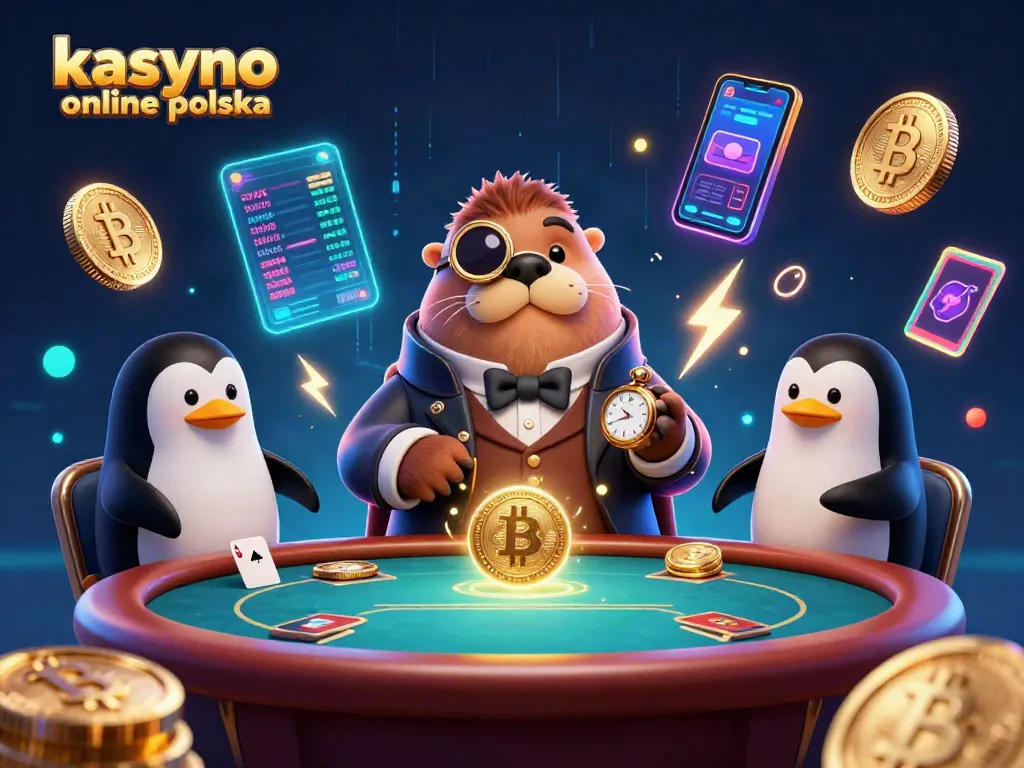 Play poker with the walrus and friends in this dynamic kasyno online polska scene full of crypto coins.