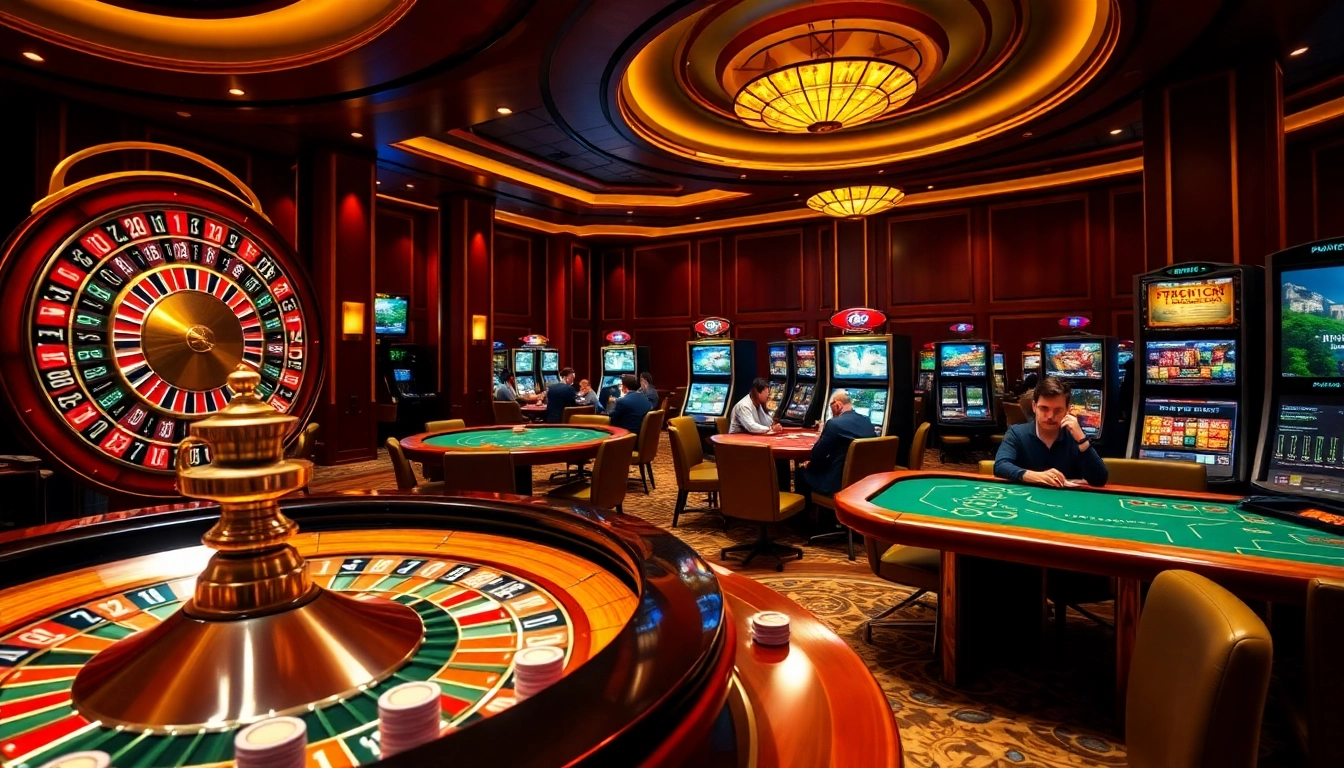 Experience the excitement of 79king with vibrant casino scenes featuring roulette, poker, and slot machines.