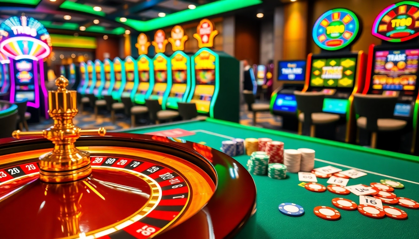 Experience thrilling gameplay at TR88 casino with vibrant tables and exciting slot machines.