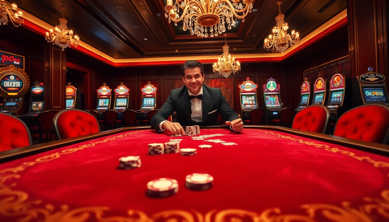 Experience high-stakes gaming at okwin with vibrant poker tables and exciting casino action.