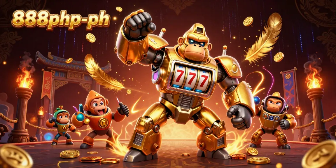 Experience thrilling wins at 888php-ph with the exciting 3D gaming mech illustration!