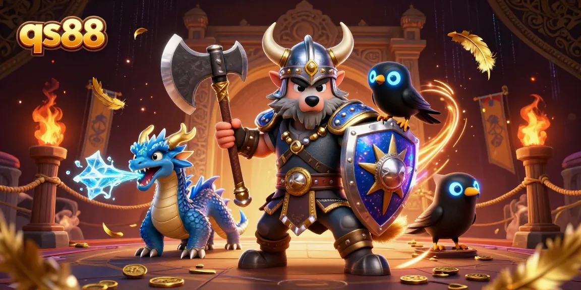 Experience the excitement of qs88 gaming with dynamic elements and characters in a vibrant casino scene.