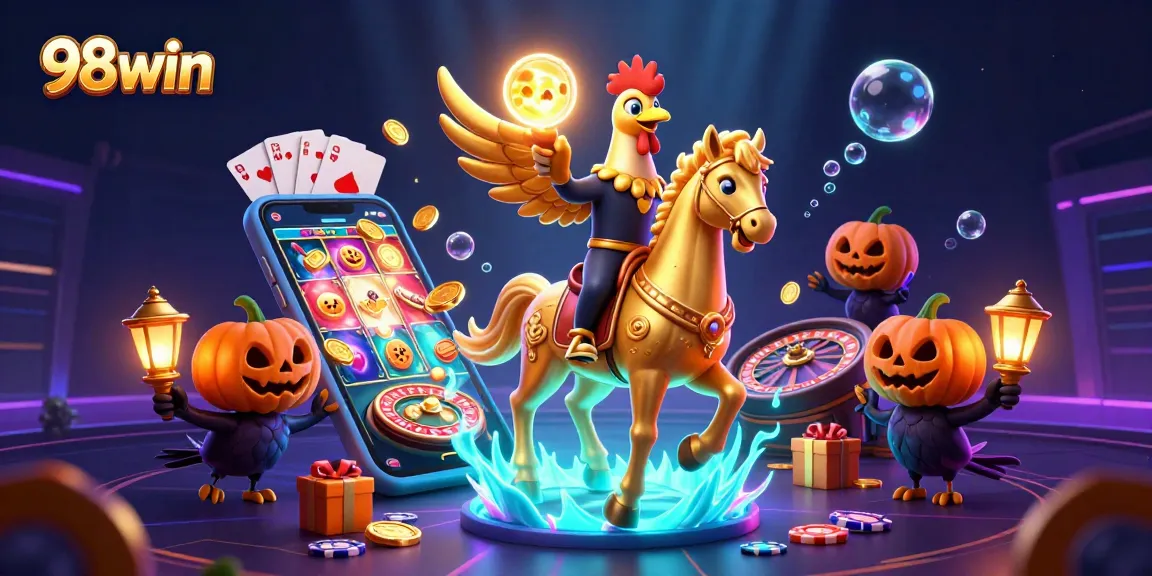 Experience thrilling moments at 98win with dynamic slot games featuring vibrant graphics and gold coins.