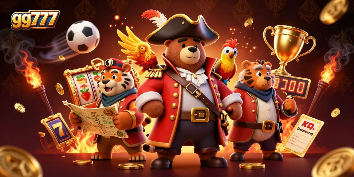 Experience thrilling gameplay with gg777 as characters navigate a vibrant casino filled with slot elements.