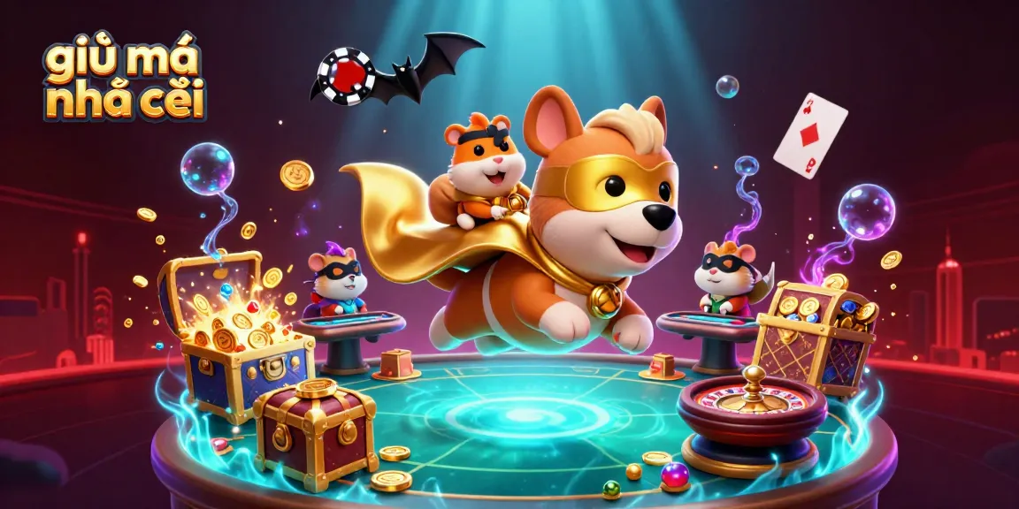 Engage with giải mã nhà cái insights as a superhero dog and hamster uncover hidden treasures in a vibrant 3D casino