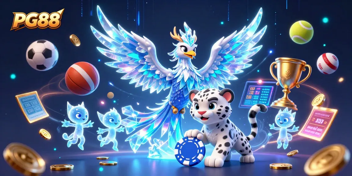 Experience thrilling action at PG88 with an ice phoenix, snow leopard cub, and glowing sprites.