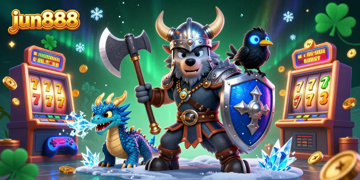 Experience thrilling gameplay with jun888's vivid casino adventure featuring colorful slot machines and unique characters.